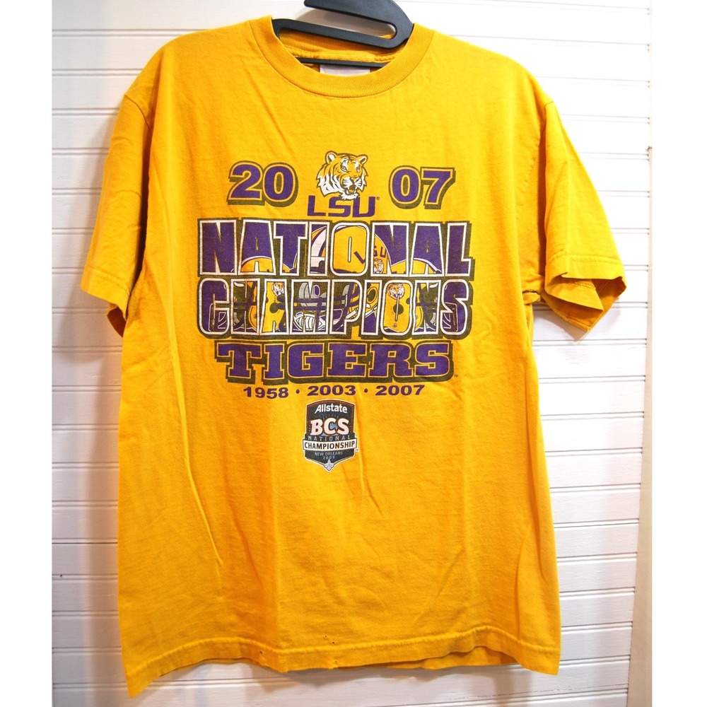 Vintage LSU t-shirt Men's Medium Allstate BCS‎ Championship Tigers Vs. Buckeyes